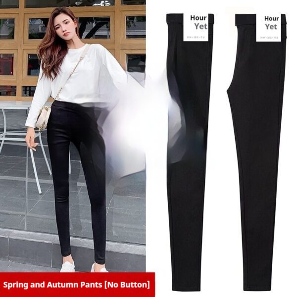 Black Magical Leggings Women's Outer Wear Ankle Tight High Waist Slimming - Image 4