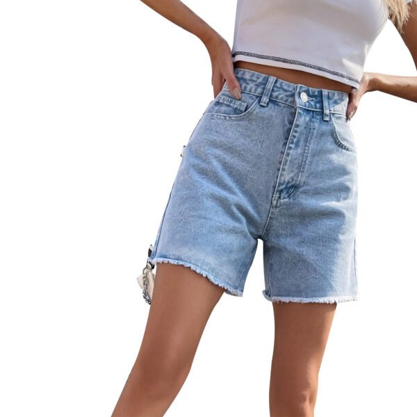 High Waist Loose Casual Women's Denim Shorts - Image 5