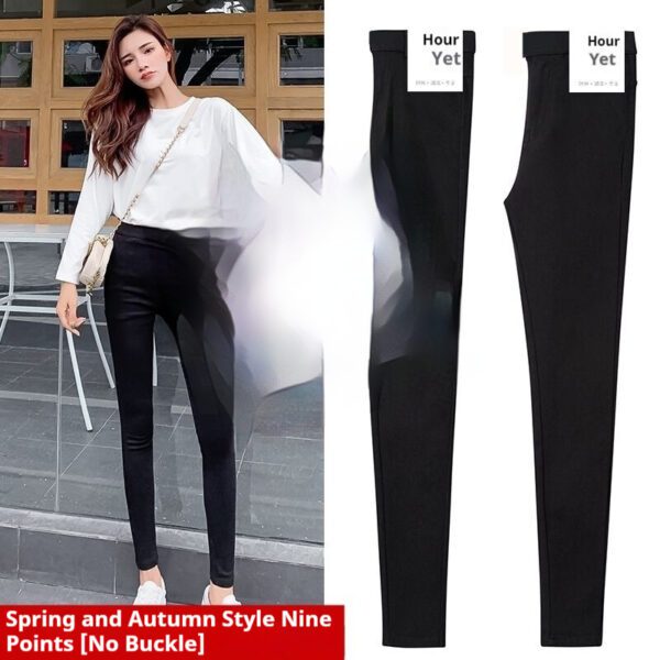 Black Magical Leggings Women's Outer Wear Ankle Tight High Waist Slimming - Image 3