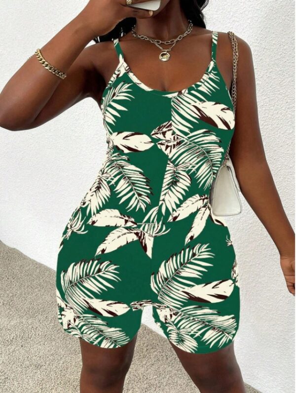 Women Casual All-Over Floral Print Sleeveless Jumpsuit - Image 5