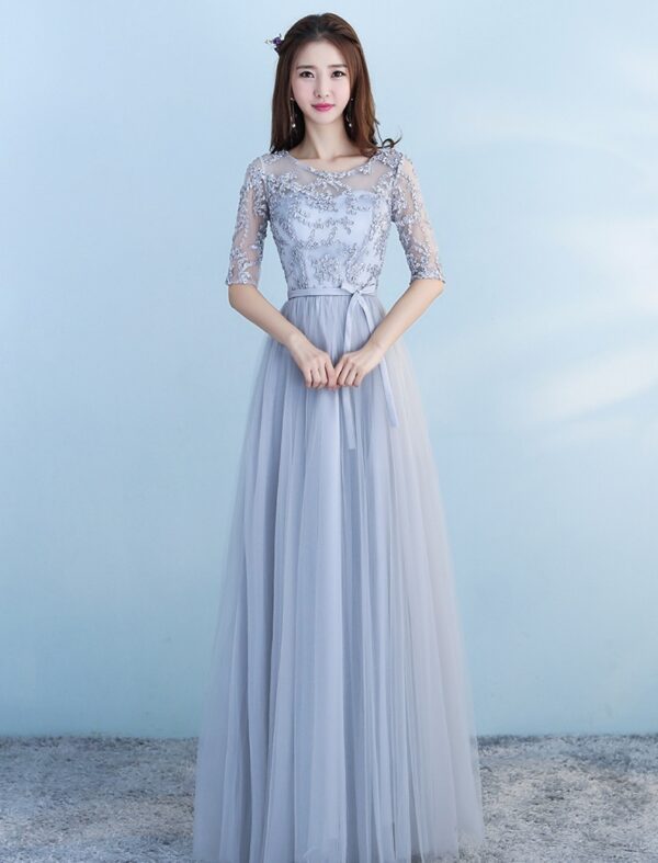 Long Bridesmaid Blue Wedding Dress Girlfriends Party Dress - Image 10