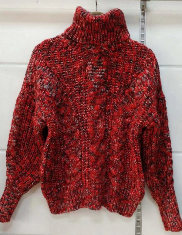 Autumn And Winter New Women's Wool Turtleneck Pullover Twist Long Sleeve Loose Knitted Bottoming Shirt - Image 6