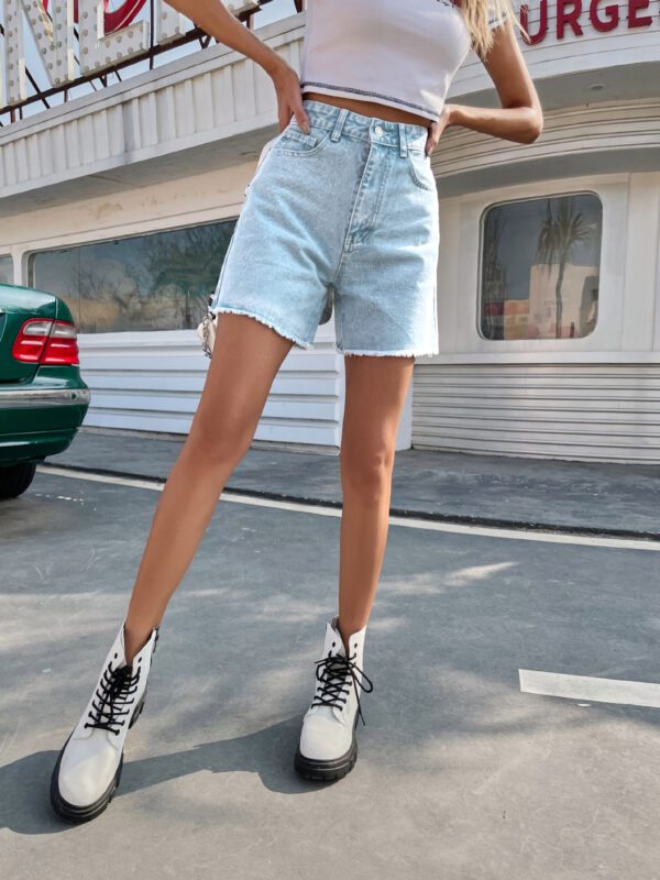 High Waist Loose Casual Women's Denim Shorts - Image 10