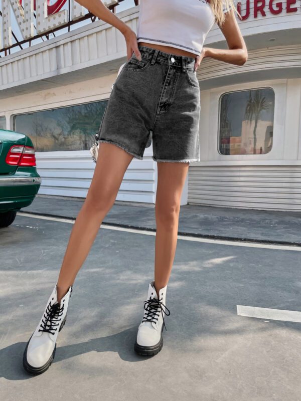 High Waist Loose Casual Women's Denim Shorts - Image 9