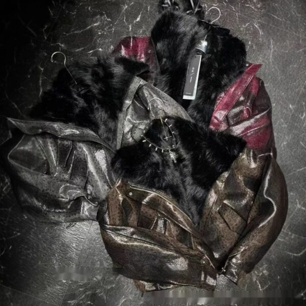 Leather Coat Quilted To Keep Warm Coat - Image 4