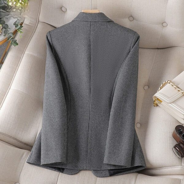 Women's Fashion Houndstooth Small Suit Jacket - Image 2