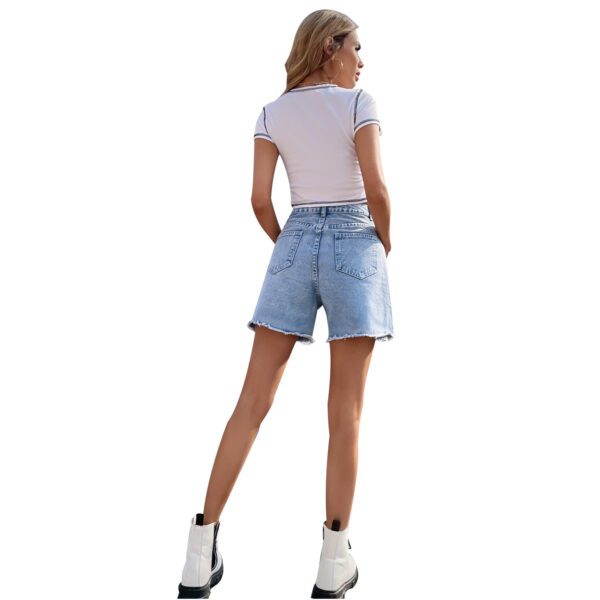 High Waist Loose Casual Women's Denim Shorts - Image 2