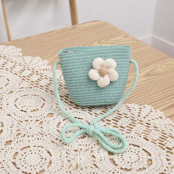 Women's Cute Flowers Sun-proof Sun Hat Straw Hat Bag - Image 9