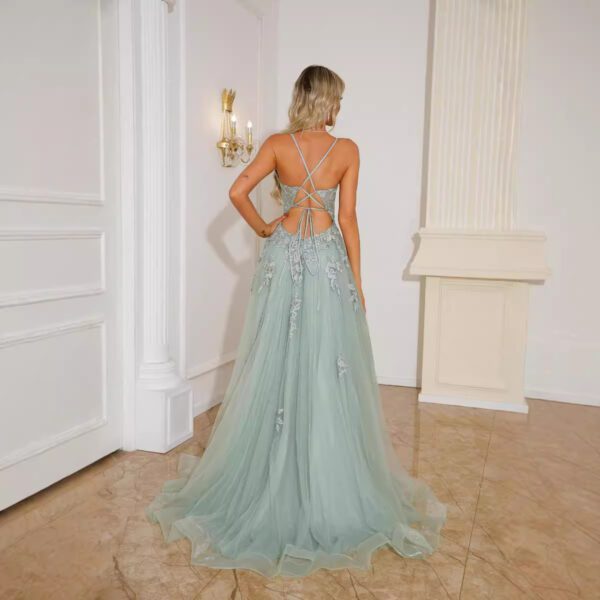 Women Evening Dresses Suspender Dance Dress Long - Image 2