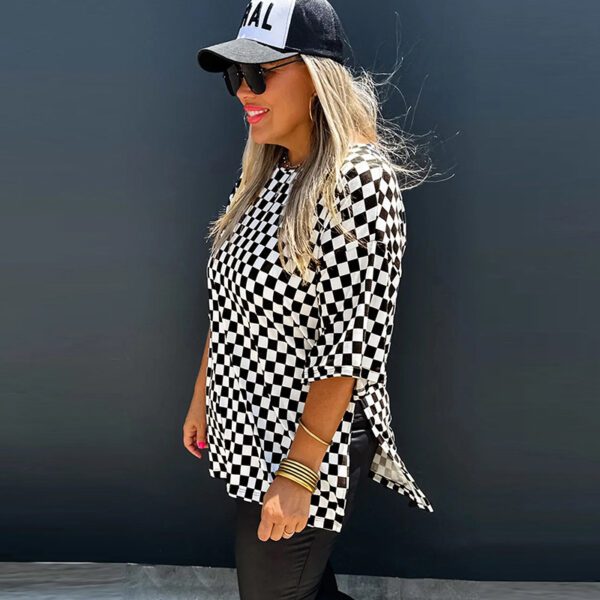 Women's Pullover Round Neck Short-sleeved Top - Image 4