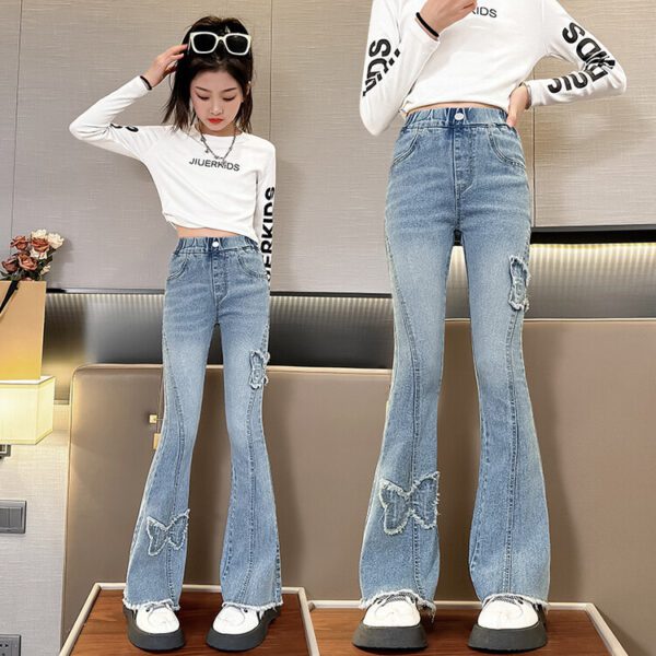Denim Bell-bottom Pants Casual Children Pants - Image 2