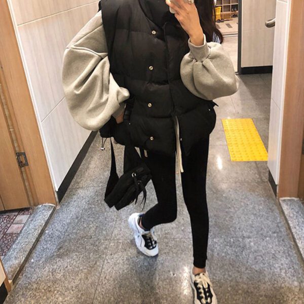 Women's Korean Style Lazy Style All-match Down Cotton Bread Coat Vest - Image 4
