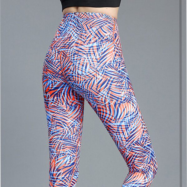 Printed Nude Feel Women's High Waist Hip Lift Quick-drying Sports Skinny Yoga Pants - Image 8