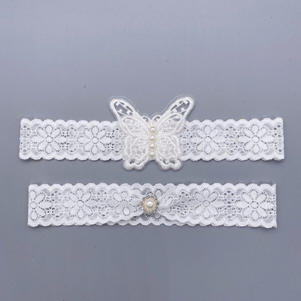 Butterfly Pearl Garter Sexy Elastic Leg Ring - Image 4