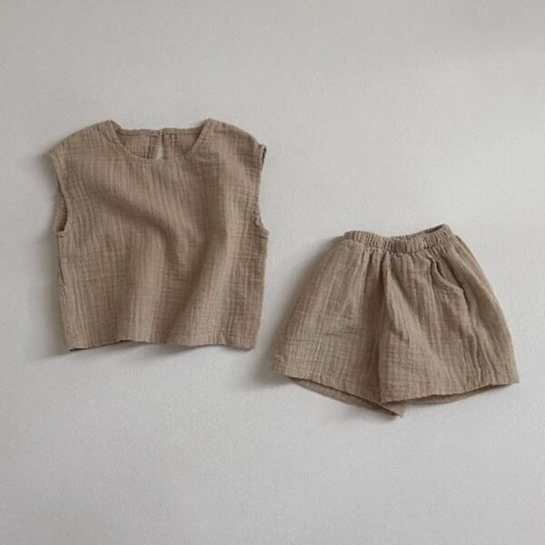 Breathable Vest Shorts Set All-matching Comfortable Children - Image 2