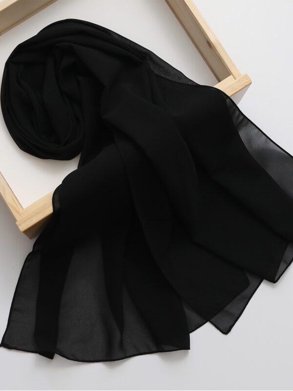Ethnic Style High Quality Solid Color Hemp Chiffon Headscarf - Image 10