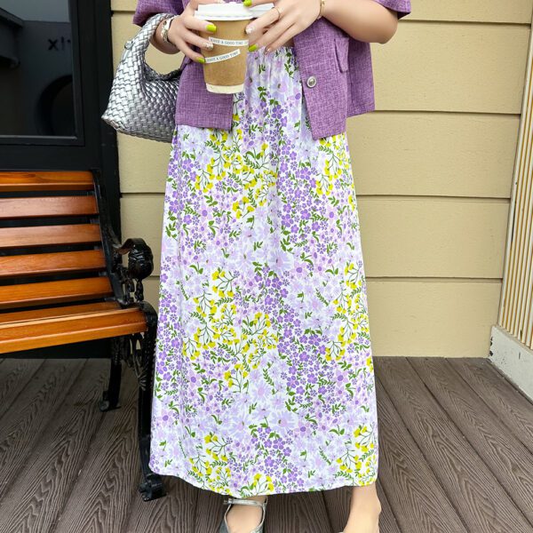 Women's Loose Sweet Cotton Silk Skirt - Image 4