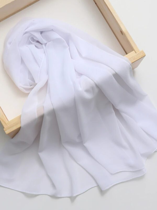 Ethnic Style High Quality Solid Color Hemp Chiffon Headscarf - Image 6