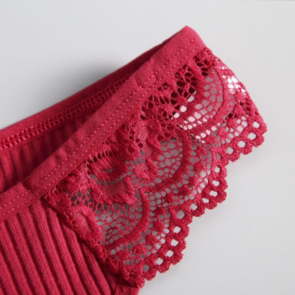 Underwear Low Waist Full Cotton Women's Lace - Image 2