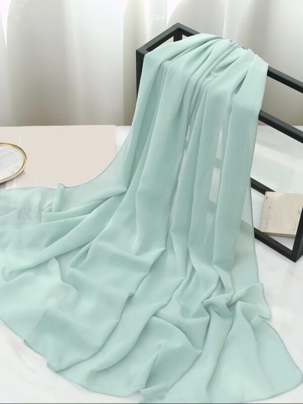 Ethnic Style High Quality Solid Color Hemp Chiffon Headscarf - Image 8