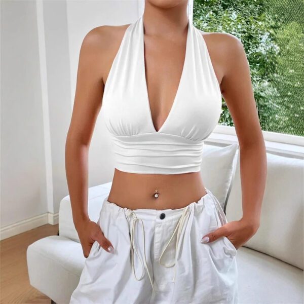 Women's Fashion Summer Backless Hollow-out Top