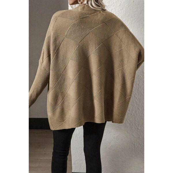 European And American Loose Oversize Knitted Textured Sweater For Women - Image 5