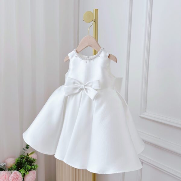 Korean Style Women's Baby Dress White Classic Style Two-piece Set - Image 7