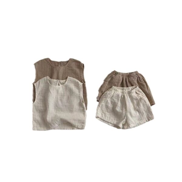Breathable Vest Shorts Set All-matching Comfortable Children - Image 5