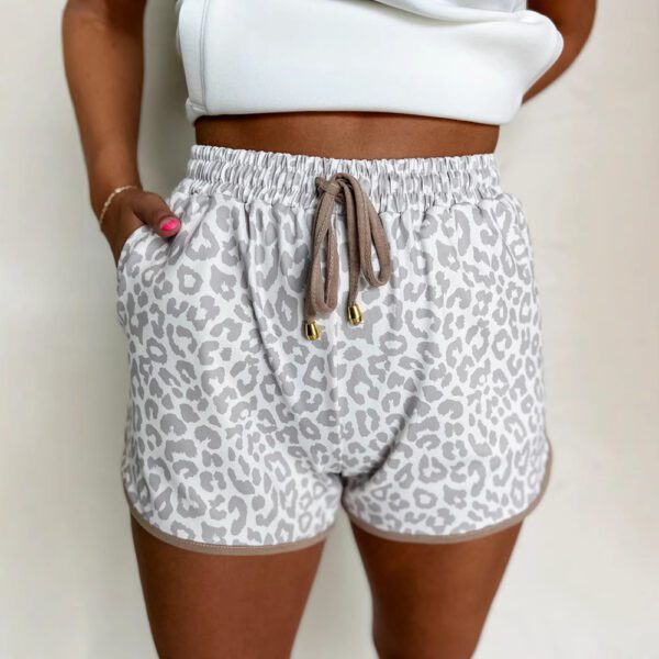 Leopard Print High Waist Casual Pants Women European And American - Image 3