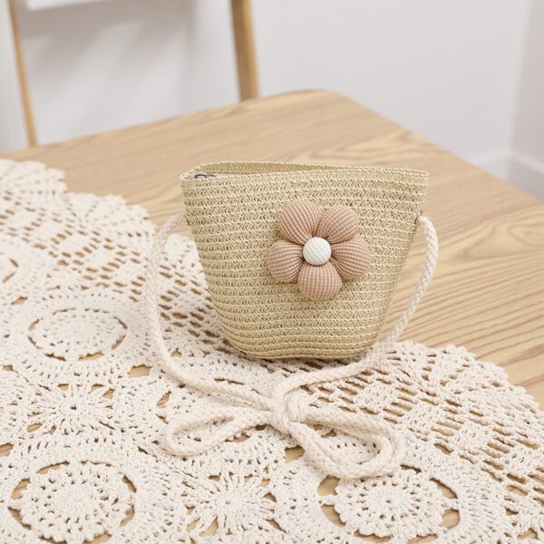 Women's Cute Flowers Sun-proof Sun Hat Straw Hat Bag - Image 7