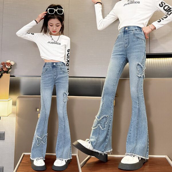 Denim Bell-bottom Pants Casual Children Pants - Image 6