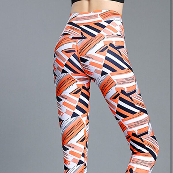 Printed Nude Feel Women's High Waist Hip Lift Quick-drying Sports Skinny Yoga Pants - Image 10