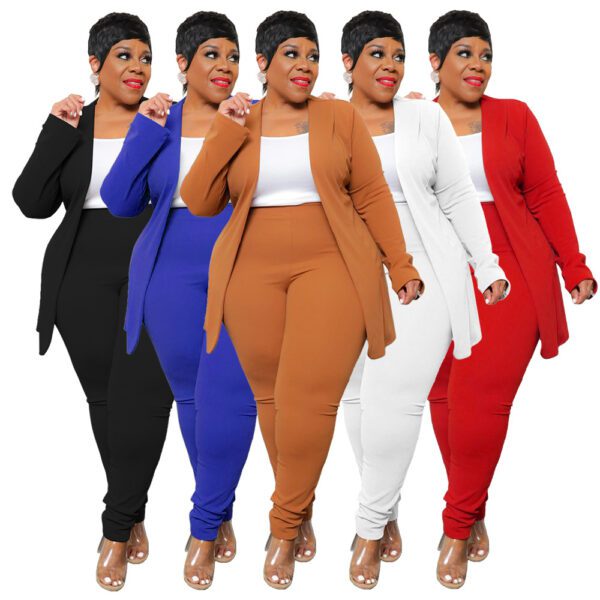 Fashion Temperament Professional Casual Long Sleeve Pants Small Suit Two-piece Suit - Image 2