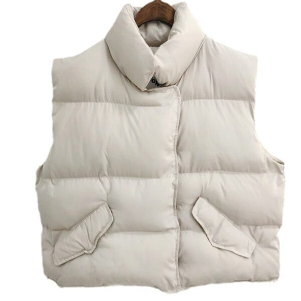 Women's Korean Style Lazy Style All-match Down Cotton Bread Coat Vest - Image 5
