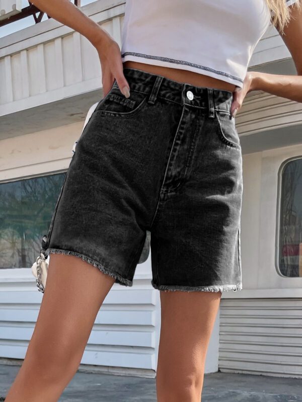 High Waist Loose Casual Women's Denim Shorts - Image 6