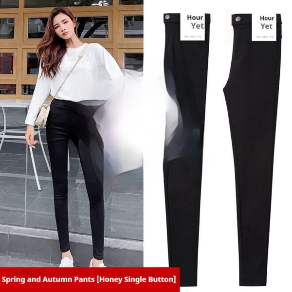 Black Magical Leggings Women's Outer Wear Ankle Tight High Waist Slimming - Image 6