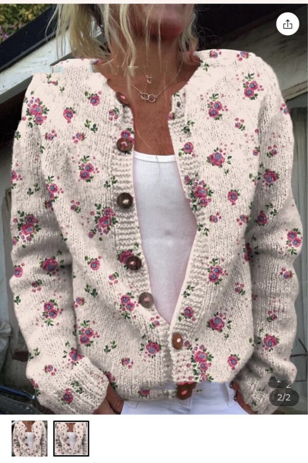 3D Digital Printing Cardigan Knitted Coat Women's Clothing - Image 6