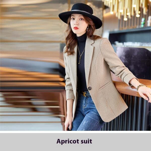 Women's Fashion Houndstooth Small Suit Jacket - Image 6