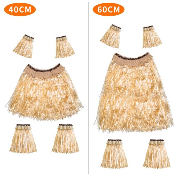 Hawaiian Style Party Grass Skirt Suit - Image 5