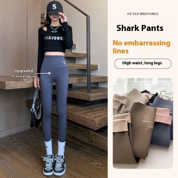 No Embarrassment Line Shark Skinny Yoga Pants