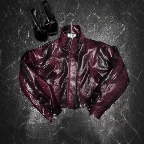 Leather Coat Quilted To Keep Warm Coat - Image 7