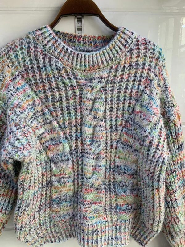 Autumn And Winter New Women's Wool Turtleneck Pullover Twist Long Sleeve Loose Knitted Bottoming Shirt - Image 9