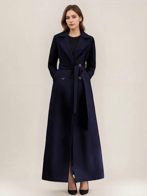 Woolen Double-breasted Elegant Cashmere Coat - Image 10