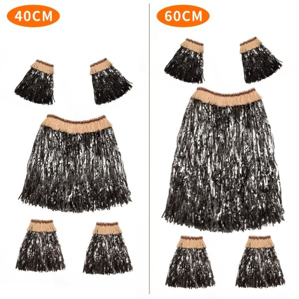 Hawaiian Style Party Grass Skirt Suit - Image 3