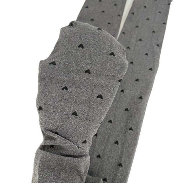 Pantyhose Hearts Polka Dot Jacquard Gray Stockings - Image 5